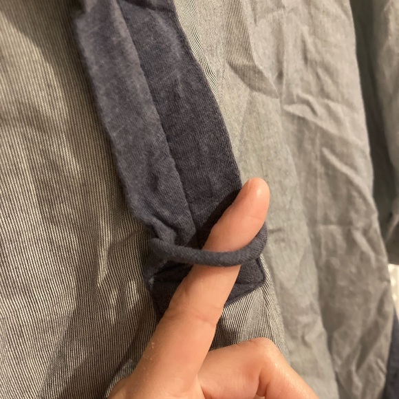 SOLD Propaganda Tunic Style 1/2 Sleeve Heather Blue and Grey Top Size Small - Picture 6 of 7